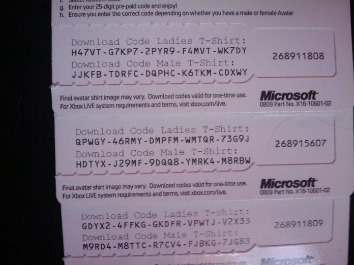 25 digit xbox code