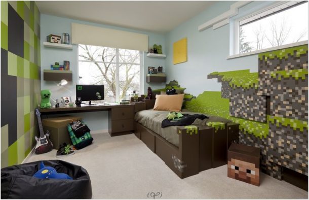 Kids Minecraft Bedroom Design