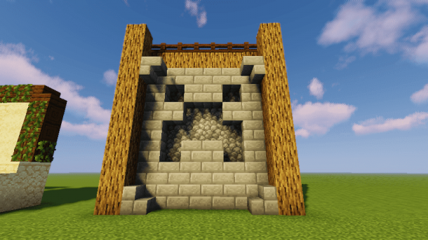 Tall Creeper Stone Brick Wall