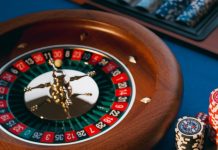 Roulette game played in casino.
