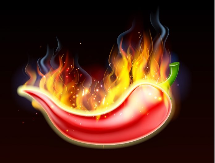 A Red chilli sprinkled with extra heat.