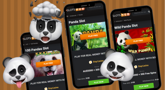 Panda slot machine online game.