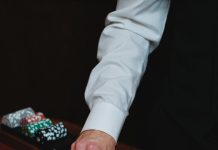 A man playing a game