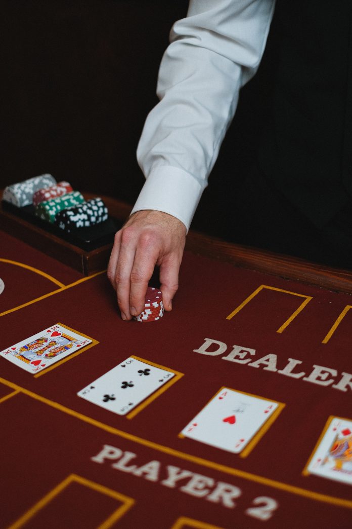 A man playing a game