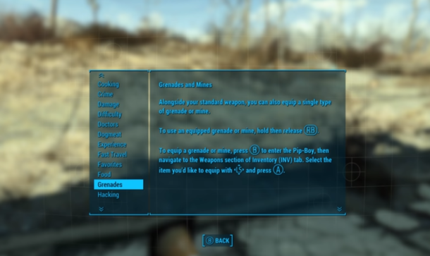 Equipping and Using Grenades in Fallout 4