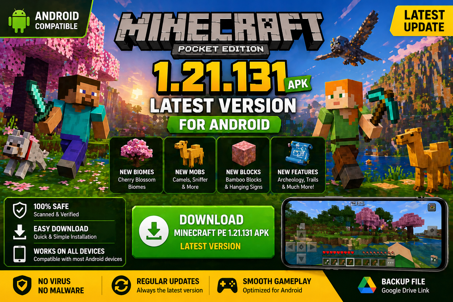 Minecraft PE 1.21.131 APK Download Latest Version for Android