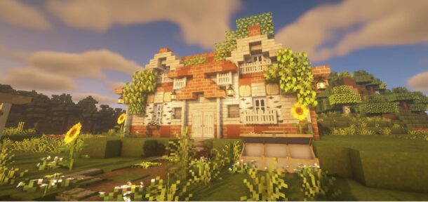 Minecraft Brick Farm House design