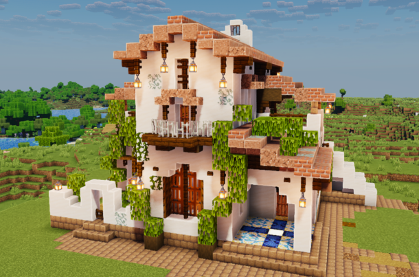 Spanish-Inspired Brick Villa