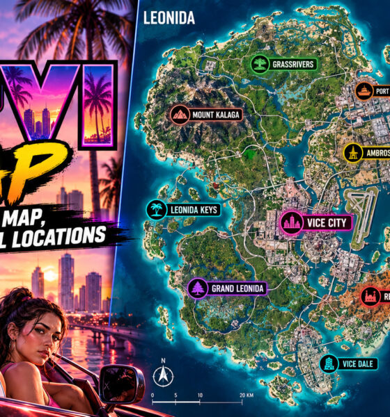 GTA 6 Map: Full Leonida Map, Vice City & All Locations
